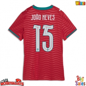 Portugal Joao Neves #15 Replica Home Stadium Shirt for Women World Cup 2026 Short Sleeve